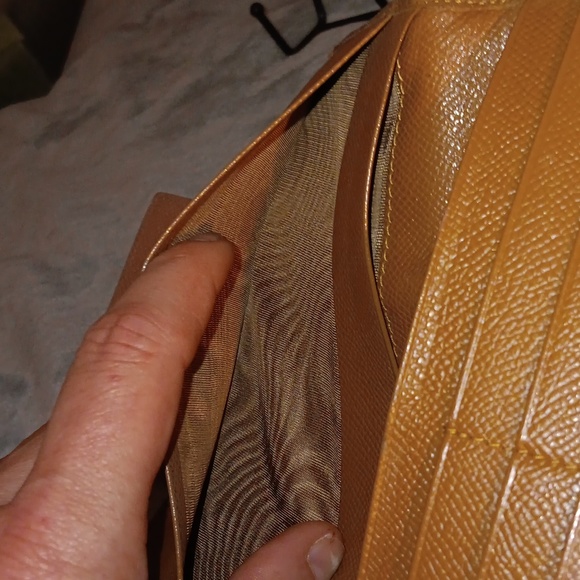 EUC BVLGARI Tan Leather Long Trifold Wallet - Picture 8 of 12